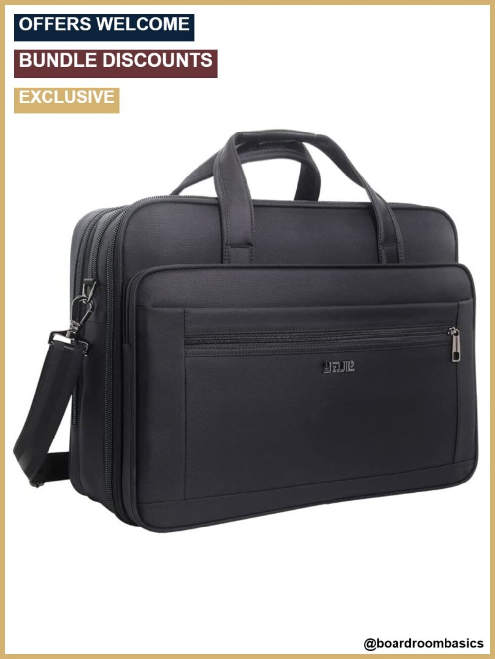 Large Canvas Briefcase Laptop Bag Mens Work Tote 19 Inch